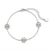 Philip Jones Crystal Daisy Anklet Created with Zircondia® Crystals