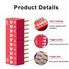 40pcs Double Row Dip Switch Kit Slide Type Dip Switch Double 1 2 3 4 5 6 8 10 Position 2.54mm PCB Mountable On-Off Toggle Switch for Circuit, Breadboard