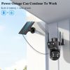 2PCS Solar PTZ Security Camera 4MP Audio Dual Lens Wireless Color Night Vision