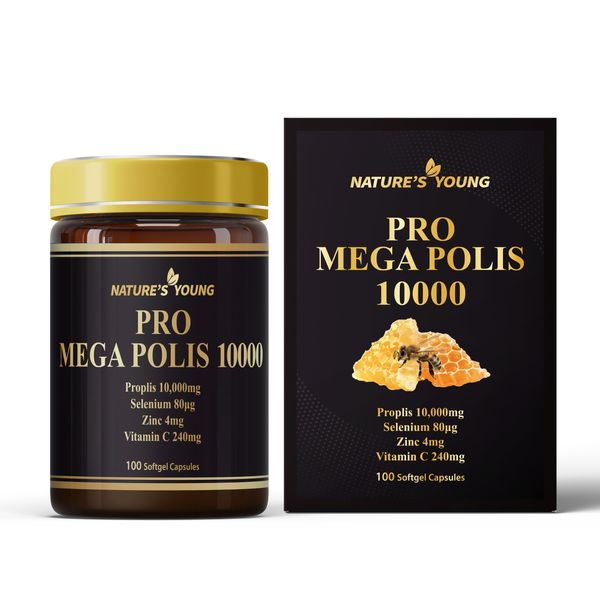Australia Propolis Promegapolis 10000mg 100capsule High Concentration Propolis, 1ea, 100caps