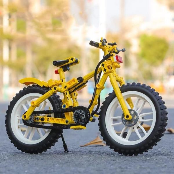 ENHANA Motorcycle Building Blocks Bike Cycle Compatiable with Tech Set Mountain Bike Building Kit Toy STEM Educational Bike Building Set for 6-10 Years Old Boys