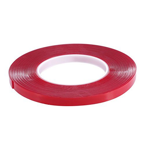 HURRISE 10M Nail Art Adhesive Double-Sided Tape,Tape Red Film Clear Tape For Nail Display Red Film For Nail Art Sets Adhesive Double-Sided Lens Manicure Tool