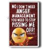 Fridge Magnet! Funny Anger Management Novelty Jumbo Size