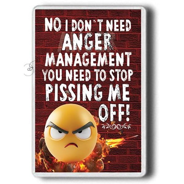 Fridge Magnet! Funny Anger Management Novelty Jumbo Size