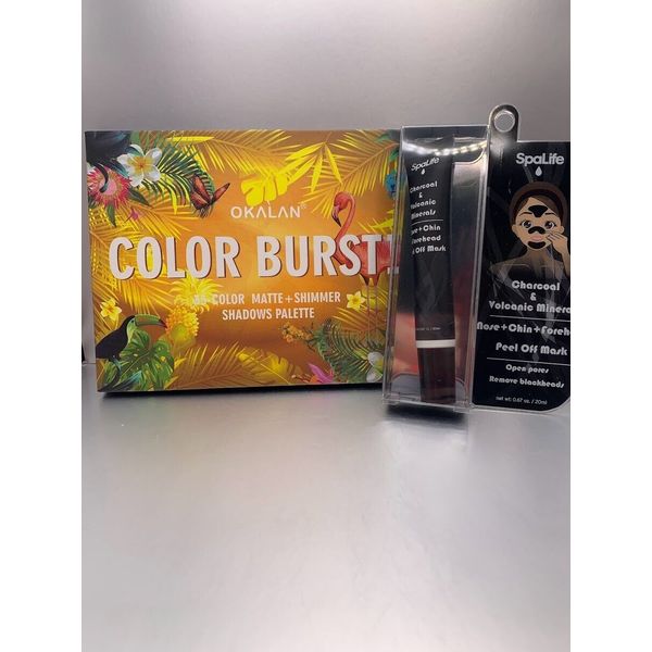 Color Burst II Eyeshadow Palette + SpaLife Charcoal Mask (2 Pcs Gift Set)