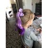 SATPULOT Wig, Extensions, Hair Extensions, Kids, Gradient, Ribbon Winding Hairpin, Ponytail, Colorful, Point Wig, Kids Extensions, Hair Extensions, Hip Hop, Colorful, Hair Extensions, One-Touch, Kids, Dance, Recitals, Easy to Put On