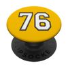 Number 76, 76 in Black, White and Gray PopSockets Swappable PopGrip