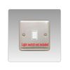 Single Light Switch Surround | Square | Acrylic Back Panel or Finger Plate | Plug, Font Colour:Clear