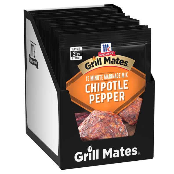 McCormick Grill Mates Chipotle Pepper Marinade Mix, 1.13 oz (Pack of 12)