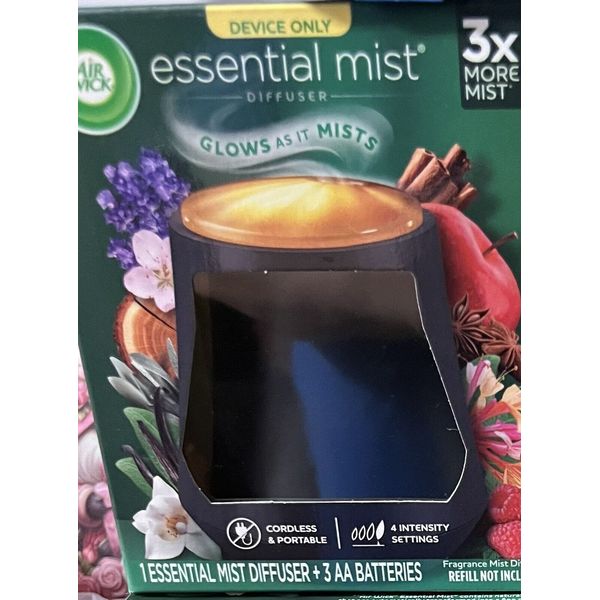 New Air Wick Essential Oils Mist Original Black Diffuser Batteries Included NIB