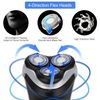 MAX-T Men's Electric Shaver - Corded and Cordless Rechargeable 3D Rotary Shaver Razor for Men with Pop-up Sideburn Trimmer Wet and Dry Painless 100-240V Black