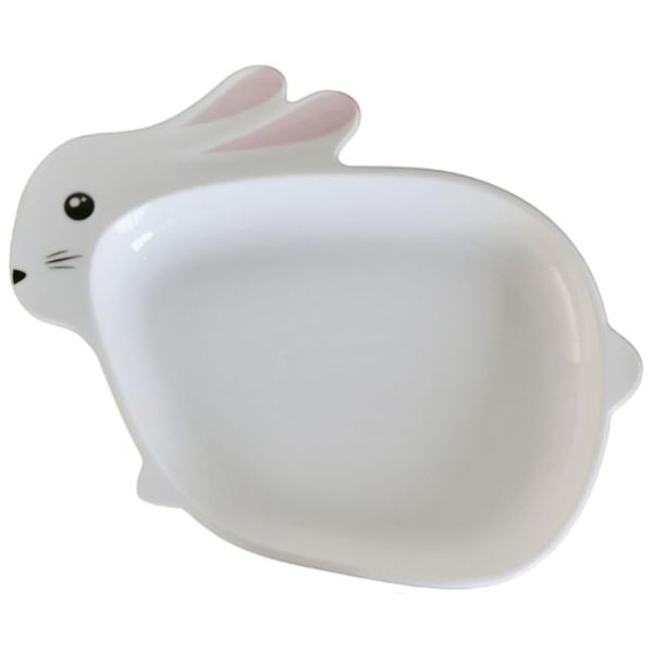 YBK Tech Cute Ceramic Rabbit Plate for Easter or Daily Use (10.5 Inches)