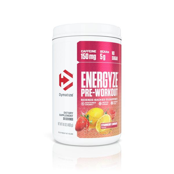 Dymatize Energyze Pre-Workout, Strawberry Lemonade, 30 Servings