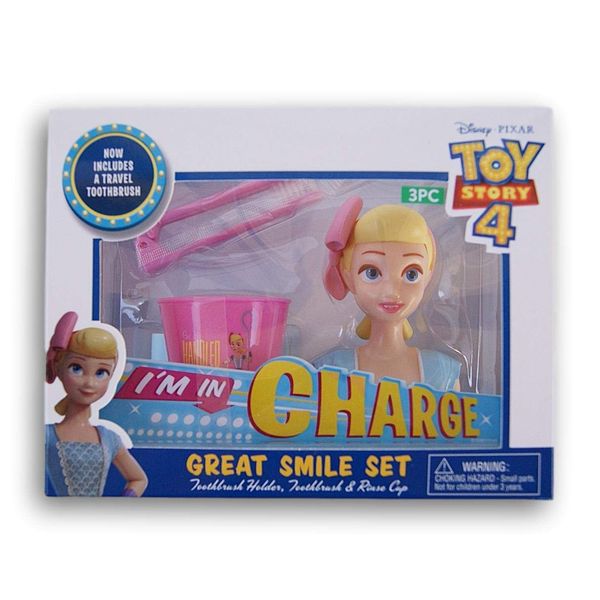 Toy Story 4 Bo Peep Smile Set - Toothbrush Holder, Toothbrush & Rinse Cup