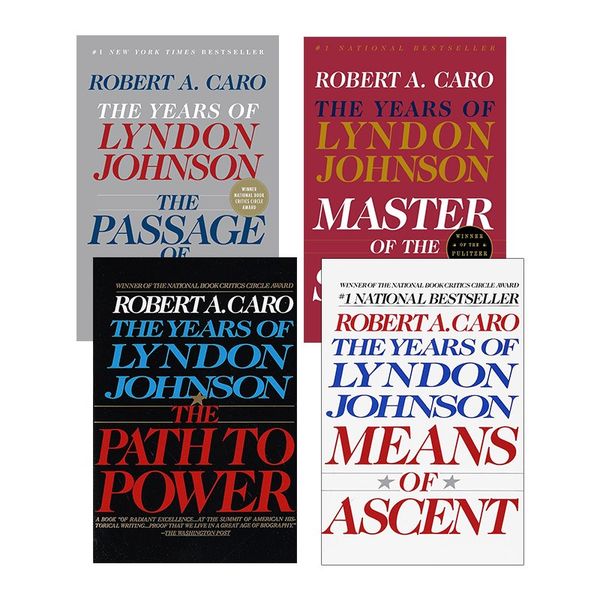 英文原版 The Years of Lyndon Johnson 林登·约翰逊传4册 美剧纸牌屋原型 Robert A. Caro 英文版 进口英语原版书籍