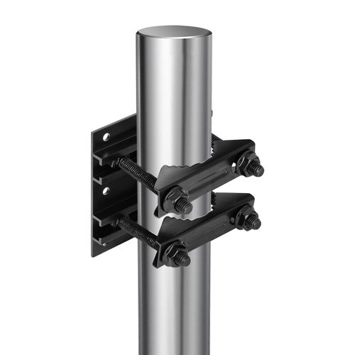 UVKDEENK 1 Pack 2.67" Pole Mounting Kit, Mast Mount Brackets for Outside Antenna, Street Sign Mounting Hardware for Light Poles, Outdoor Security Camera Bracket, Side Mount Flag Pole Holder L