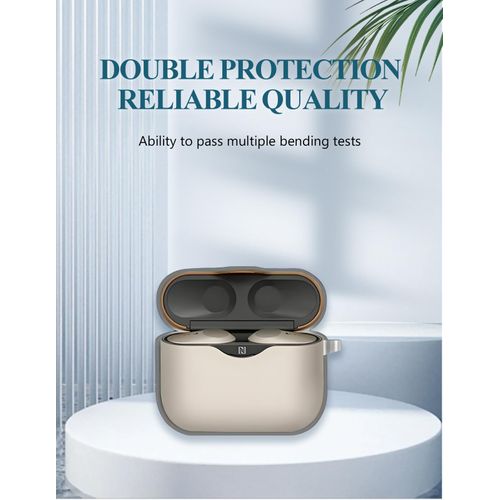 Case Cover for Sony WF-1000XM3 Truly Wireless Earbud Headphones,WUNIAK Clear Soft TPU Protective Cover with Keychain and Cleaner Kit for Women Men Shockproof Skin,Clear