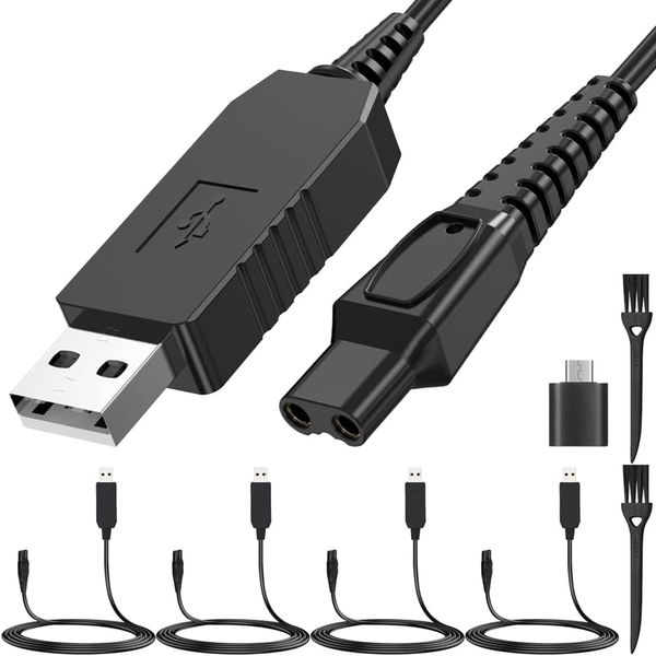 Xiatiaosann 8V Shaver Charger for Phillips USB Shaver Charging Cable Power Cord for Noreco One Blade QP2530 QP2630 HQ850 HQ912 HQ913 HQ914 HQ915 HQ916 Trimmer Shaver Shaver