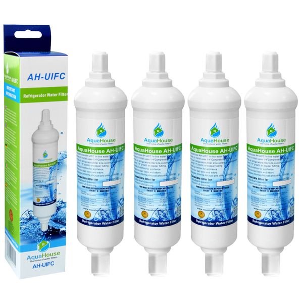 4X AH-UIFC Compatilbe Fridge Water Filter for LG & Hotpoint BL9808, 3890JC2990A, 5231JA2012B, 5231JA2012A & Daewoo DD-7098 - with Screw Connections