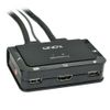 Lindy Compact 2 Port KVM Switch - HDMI, USB 2.0 & Audio, Black