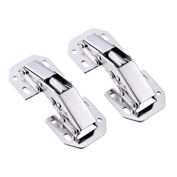 Qrity 2X Pack of Kitchen Cabinet Door Hinges Concealed Cupboard Door Hinges, Easy to Install