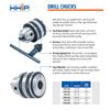 HHIP 1/32~3/8 INCH JT2 DRILL CHUCK WITH KEY (3700-0100)