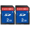 INDMEM SD Card 2GB Class 4 Compatible SLC Flash Memory Card Security Digital Card (2GB 2pcs)