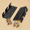 4 PCS Heavy-Duty Bed Rail Support Brackets,Three-Hook Bed Frame Fasteners (Black)