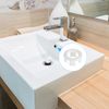 sourcing map Sink Basin Trim Overflow Cover Insert in Hole Ring Covers Caps White 6pcs