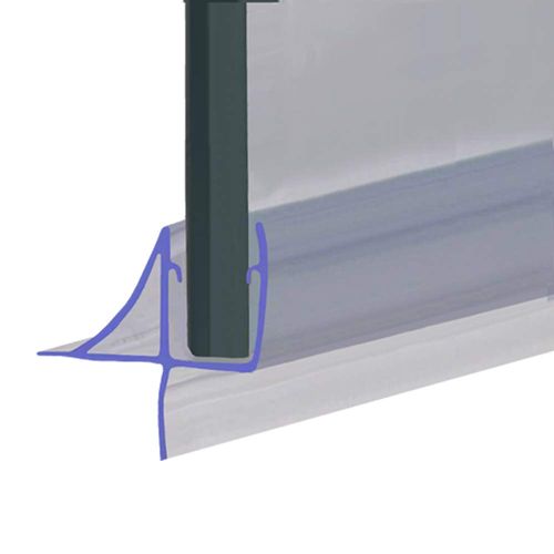 Shower Seal for Screens, Doors or Panels | Fits 4, 5 or 6mm Glass | Seals Gaps of Up to 16mm | 80cm, 90cm, 140cm or 2m Long | SEAL106 (80cm)