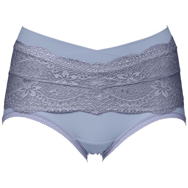 Atsugi 88237AS Women's Panties, Pelvic Makeup, Panties with Pelvic Belt, graish blue