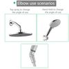 135-Degree Solid Brass Shower Head Adapter, G1/2" Chrome Plated Elbow Connector for Shower Arm (Spinable)