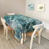 Walmsco Tablecloth Blue Green Marble Decor For Dining Room Kitchen Rectangular Table Cover 132 * 178cm