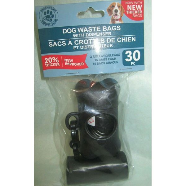 one Bone Dispenser with 30 Bags Dog pet Waste Bags