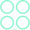 Candy Buffet Scalloped Labels Apple Red /5