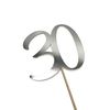 Number cake topper 30th Birthday by Extra Touch Design - metallic mirror SILVER card