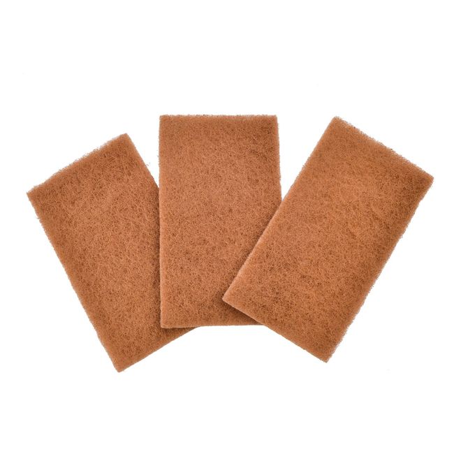 Full Circle Neat Nut Walnut Shell Scouring Pads, Non-Scratch, Set of 3 (Pack of 6)