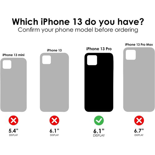 OtterBox iPhone 13 Pro (Only) - Symmetry Series Case - Black - Ultra-Sleek - Wireless Charging Compatible - Raised Edges Protect Camera & Screen - Non-Retail Packaging
