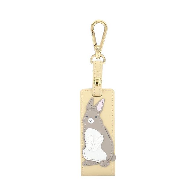 FLOWERING GKC0001-YE Rabbit Key Cover Charm (Yellow) [For Various Smart Keys]