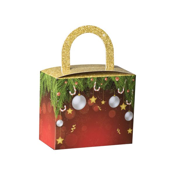 Hammont Christmas Candy Boxes - 18 Pack - Colorful Party Favor Treat Boxes with Sturdy Handle – Perfect for Wedding Favors, Parties and Celebrations | 4.5” x 3.75” x 2.25”