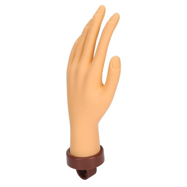 Fake Hand, Mannequin Hand PVC Reusable Flexible with Bracket for Nail Salon for Home