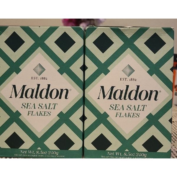 2MALDON SEA SALT FLAKES 8.5 ozea Chef's Favorite the World Over BB 12/2028