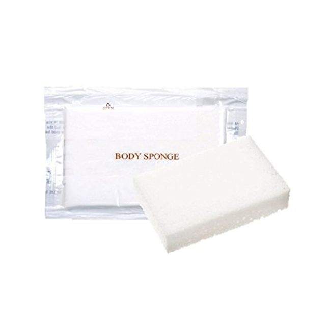 Sanyo Bussan 100 Piece Hotel Amenities Commercial Use Compression Body Sponge, Disposable, Individually Packaged, Made in Japan, 0.2 inch (6 mm) 1.2 inch (30 mm)