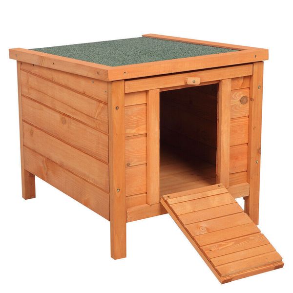 20" In/ Outdoor Wooden Waterproof Rabbit Hutch Pet Bunny Habitat Cat Dogs House