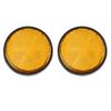 uxcell 2pcs 6mm Yellow Plastic Screw Mount Reflective Warning Motorcycle Reflector