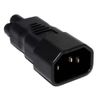 kenable 3 Pin IEC Socket C14 to Cloverleaf Plug C5 Adapter Up To 250V Black