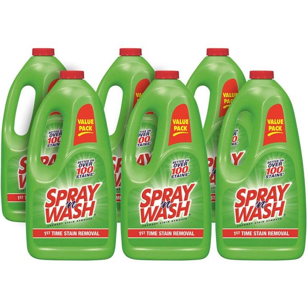 Resolve Spray 'n Wash Pre-Treat Laundry Stain Remover Refill, 360 fl oz (6 Bottles x 60 oz)