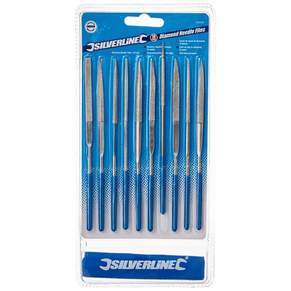 Silverline Diamond Needle File Set 10pce (633509)