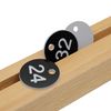 Plastic ID Number Tags Key Tags with Key Rings (1-100, Black)