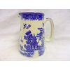 Blue willow half pint jug made by Heron Cross Pottery